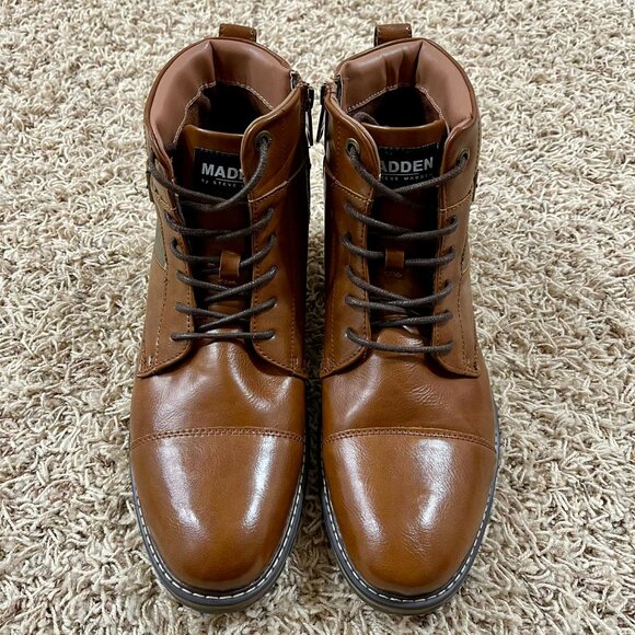 Madden By Steve Madden Men’s Lace-Up Combat Boots Brown, Size 13 (New) main image 9